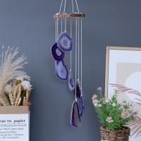 Wind Chimes Outdoor und Heimtextilien, Kiefer, mit Achat, handgemacht, für Zuhause und Büro, keine, frei von Nickel, Blei & Kadmium, 550x110mm, verkauft von PC