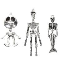 Zink Alloy Halsband, silver pläterad, Design för halloween & utan sladd & DIY & olika stilar för val, nickel, bly och kadmium gratis, 10PC/Bag, Säljs av Bag