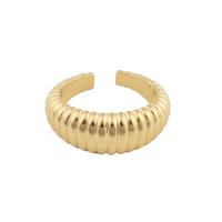 Messing Fingerring, goldfarben plattiert, Modeschmuck & für Frau, goldfarben, 24*7*4mm, verkauft von PC