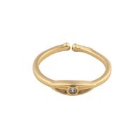 Cúbicos Circonia Micro Pave anillo de latón, metal, chapado en color dorado, Joyería & micro arcilla de zirconia cúbica & para mujer, más colores para la opción, 20*3*2mm, Vendido por UD