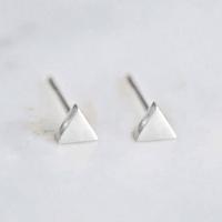 Stainless Steel Stud Øreringe, 316L Stainless Steel, Triangle, mode smykker & for kvinde, flere farver til valg, nikkel, bly & cadmium fri, 4x4mm, Solgt af par