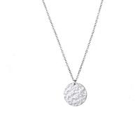 Stainless Steel Jewelry Necklace 316L Stainless Steel with 8cm extender chain Flat Round Vacuum Ion Plating fashion jewelry & for woman nickel lead & cadmium free 15mm Length Approx 42 cm Sold By PC