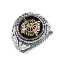 Zinklegering ringen, Zinc Alloy, plated, voor de mens, oorspronkelijke kleur, Verkocht door PC