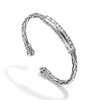 Lo zinco in lega Bangle Jewelry, lega in zinco, placcato, unisex & stili diversi per la scelta, argento, Venduto da PC