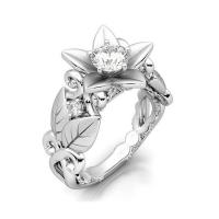 Bague en alliage de zinc, Placage, normes différentes pour le choix & pavé de micro zircon & pour femme, argent, Vendu par PC