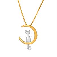 Titantium acciaio collana, with 2inch extender chain, Gatto, gioielli di moda & per la donna, Lunghezza Appross. 15.7 pollice, Venduto da PC