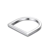 Rustfrit stål fingre Ringe, 316L Stainless Steel, Letter D, mode smykker & for kvinde, oprindelige farve, nikkel, bly & cadmium fri, Størrelse:7, Solgt af PC