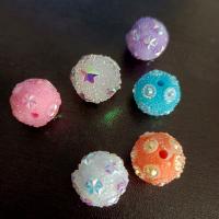 Acrylic Jewelry Beads Round DIY 16mm Approx Sold By Bag