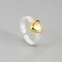 Anillo de Plata Esterlina, Plata de ley 925, Corazón, Joyería & para mujer, libre de níquel, plomo & cadmio, 16.9mm, tamaño:14, Vendido por UD