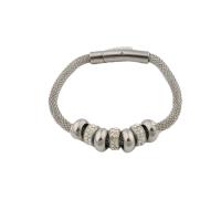 Bijoux bracelet en acier inoxydable, Acier inoxydable 304, bijoux de mode & pour femme, couleur originale, 4*4mm,10*10mm, Longueur Environ 7.48 pouce, Vendu par PC