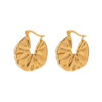 Acier inoxydable Levier Retour Earring, Acier inoxydable 304, Placage, bijoux de mode, doré, 26.90x28.80mm, Vendu par paire