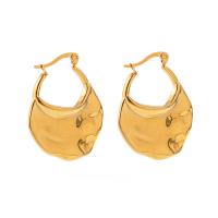 Acier inoxydable Levier Retour Earring, Acier inoxydable 304, Placage, bijoux de mode, doré, 26.70x33.90mm, Vendu par paire