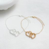 Pulseras para el Tobillo en Aleación de Zinc, Corazón, Joyería & para mujer, más colores para la opción, libre de níquel, plomo & cadmio, longitud aproximado 26 cm, Vendido por UD