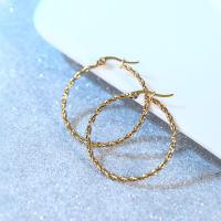 Stainless Steel Hoop Earring 304 Stainless Steel fashion jewelry nickel lead & cadmium free Sold By Pair