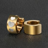 Stainless Steel Lever Voltar Brinco, Aço inoxidável 304, joias de moda & para mulher, dourado, níquel, chumbo e cádmio livre, 7.04u00d713.7mm, vendido por par