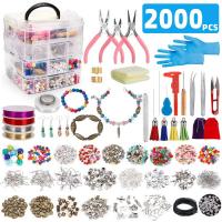 Zinc Alloy DIY Bracelet Set with Glass & Plastic & Iron plated Unisex Sold By Set