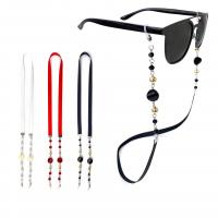 Nylon polypropylène Chaîne de lunettes, avec cristal, anti-dérapage & pour femme, plus de couleurs à choisir, Longueur Environ 70 cm, Vendu par PC