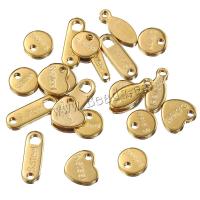 Stainless Steel Pendants 304 Stainless Steel Vacuum Ion Plating DIY golden Sold By Bag