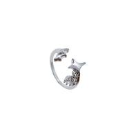 Cúbicos Circonia Micro Pave anillo de latón, metal, chapado en platina real, Joyería & micro arcilla de zirconia cúbica & para mujer, plateado, 17mm, Vendido por UD