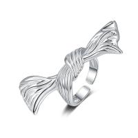 Sterling Silver Nakit Finger Ring, 925 Sterling Silver, Bowknot, pozlaćen, modni nakit & za žene, srebro, 16mm,41mm, Prodano By PC