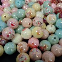 Plated Acrylic Beads Round UV plating DIY 16mm Approx Sold By Bag