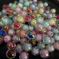 Plated Acrylic Beads Round UV plating DIY 16mm Approx Sold By Bag