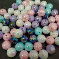 Plated Acrylic Beads Round colorful plated DIY 16mm Approx Sold By Bag