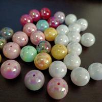 Plated Acrylic Beads Round colorful plated DIY 16mm Approx Sold By Bag