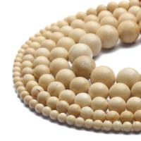 Edelsteen Sieraden Kralen, Synthetische edelsteen, Ronde, DIY & verschillende grootte voor keus, beige, Per verkocht Ca 38 cm Strand