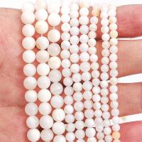 Natuurlijke zoetwaterschelp kralen, Freshwater Shell, Ronde, DIY & verschillende grootte voor keus, wit, Gat:Ca 0.8mm, Per verkocht 38 cm Strand