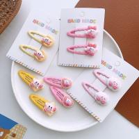 Hair Snap Clips Zinc Alloy with Resin handmade Girl nickel lead & cadmium free Sold By Set