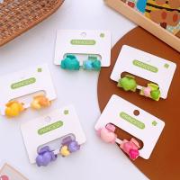 ヘアクロウクリップ, プラスチック, とともに 樹脂, ハート形, ハンドメイド, 2個 & 女の子, 無色, 売り手 セット