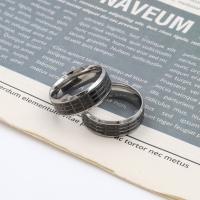 Titanium Čelik Finger Ring, s Akril, modni nakit & za čovjeka, nikal, olovo i kadmij besplatno, 8mm, Prodano By PC