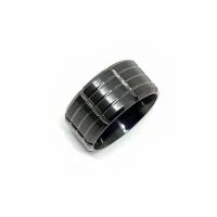 Titanium Čelik Finger Ring, različite veličine za izbor & za čovjeka, crn, Prodano By PC