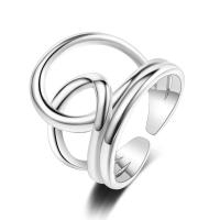 Sterling Silver Nakit Finger Ring, 925 Sterling Silver, pozlaćen, modni nakit & za žene, srebro, 16mm,17mm, Prodano By PC