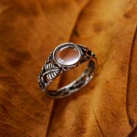 Zinklegierung Fingerring , mit Opal, antik silberfarben plattiert, Vintage & Modeschmuck & verschiedene Größen vorhanden & für Frau, klar, frei von Nickel, Blei & Kadmium, verkauft von PC