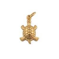 Bijoux pendentifs en laiton, tortue, bijoux de mode & pour femme, doré, protéger l'environnement, sans nickel, plomb et cadmium, 19x10x3mm, Trou:Environ 1mm, Vendu par PC