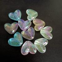 Plated Acrylic Beads Heart DIY & luminated Approx Sold By Bag