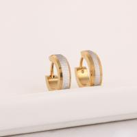 Stainless Steel Huggie Hoop Earring 304 Stainless Steel Donut Galvanic plating fashion jewelry & Unisex Sold By PC