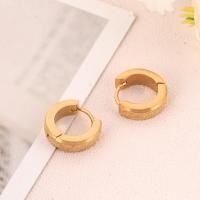 Stainless Steel Huggie Hoop Earring 304 Stainless Steel Donut Galvanic plating fashion jewelry & Unisex Sold By PC