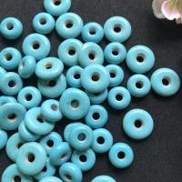 Turquoise Kralen, Synthetische Turquoise, Rond plat, DIY & verschillende grootte voor keus, blauw, 100pC's/Bag, Verkocht door Bag