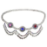 Zinc Alloy Waist Chain with Crystal plated folk style & for woman & with rhinestone Length Approx 40.2 Inch Sold By PC