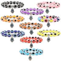 résine bracelet, avec alliage de zinc, Mal Hamsa yeux, Placage, Vintage & unisexe, plus de couleurs à choisir, 10mm, Longueur Environ 7 pouce, Vendu par PC