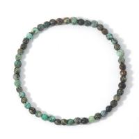 Bijoux bracelets de mode, Turquoise africain, Rond, bijoux de mode & unisexe & facettes, couleurs mélangées, 4mm, Diamètre intérieur:Environ 54.1mm, Vendu par PC