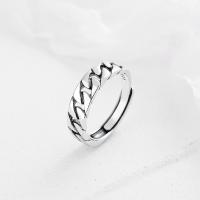 Sterling Silver smycken finger ring, 925 sterling silver, mode smycken & för kvinna, nickel, bly och kadmium gratis, Storlek:7, Säljs av PC