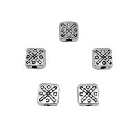 Sinc Alloy Maol Beads, dath airgid antique plátáilte, DIY, 6.50mm, Poll:Thart 2mm, Thart 500ríomhairí pearsanta/Mála, Díolta De réir Mála