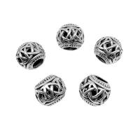 Zinc Alloy Spacer Beads antique silver color plated DIY & hollow Approx 4.5mm Approx Sold By Bag