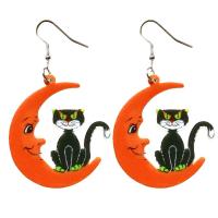 Acryl Drop Earring, met Ijzer, Halloween Jewelry Gift & verschillende stijlen voor de keuze & voor vrouw, 67mm, Verkocht door pair