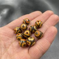 Ágata natural tibetano Dzi Beads, Ágata tibetana, Roda, DIY, 12mm, vendido por PC