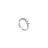 Anello in ottone zircone cubico, placcato oro vero, gioielli di moda & per la donna & con zirconi cubici, dorato, 17mm, Venduto da PC